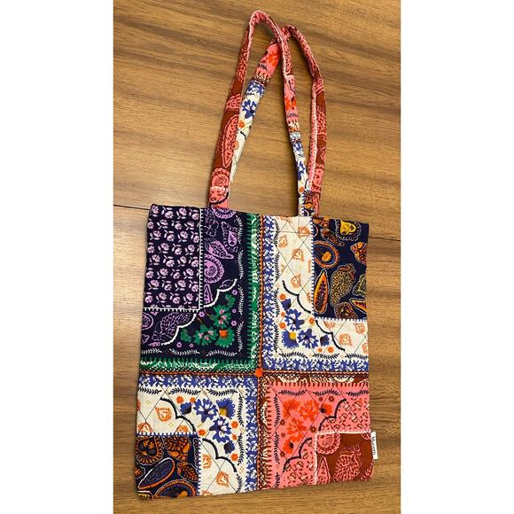 Quilted 13x15‎ 100% Cotton Shopping Tote Cottagecore Boho Country Farmers Market - Picture 1 of 7